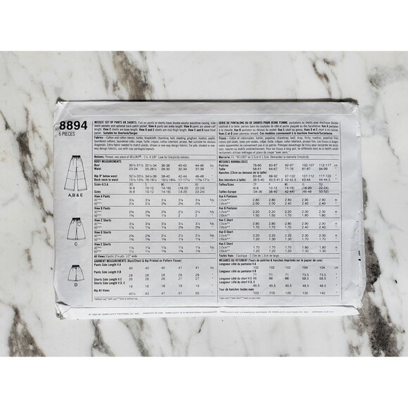 1990s Retro Pants or Shorts - Easy Sewing Pattern - Picture 2 of 2